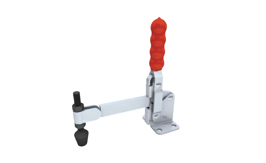 Toggle Clamp - Vertical Handle - Solid Arm (Flanged Base) GH-12275