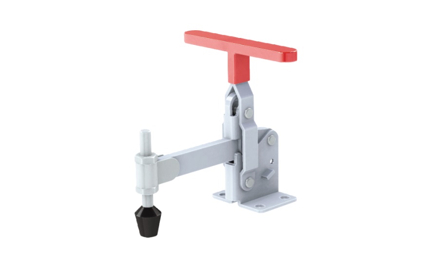 U-Shaped Arm Toggle Clamp, Vertical Handle, with Flanged Base, GH-12295 