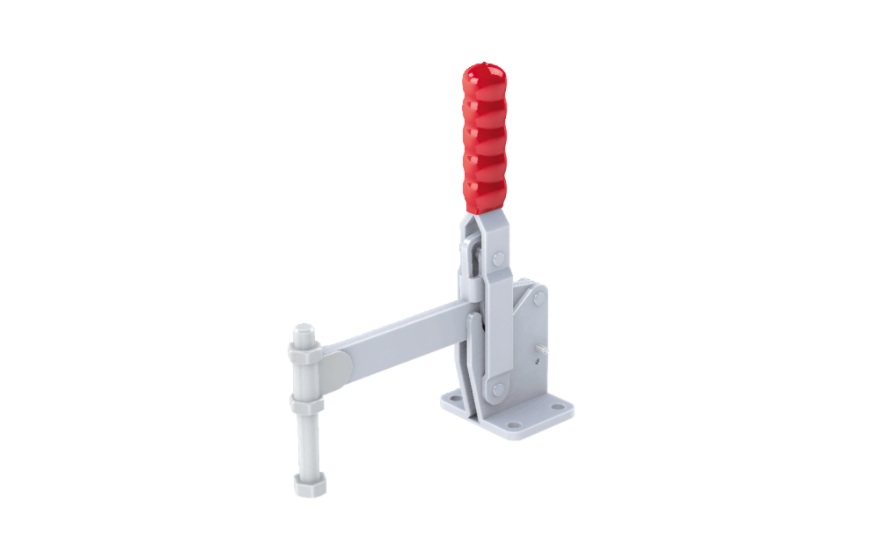 Toggle Clamp - Vertical Handle - Solid Arm (Flanged Base) GH-101-JS 