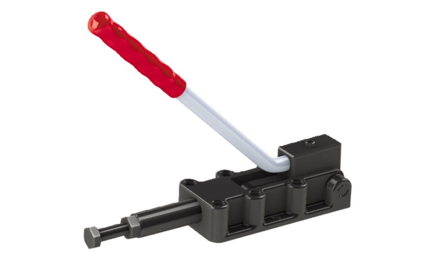 Toggle Clamp - Push-Pull - Flanged Base, Stroke 50 mm, Straight Long Handle, GH-31200HL