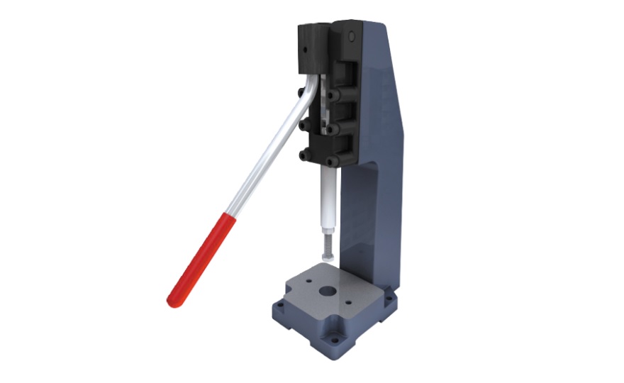 Toggle Clamp - Side-Push - Extruded Base, Stroke 75 mm, Straight Handle, GH-32500PR