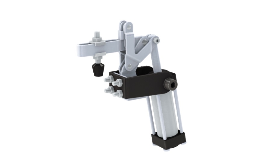 U-Shaped Arm Pneumatic Clamp with Flanged Base, GH-20820-A 