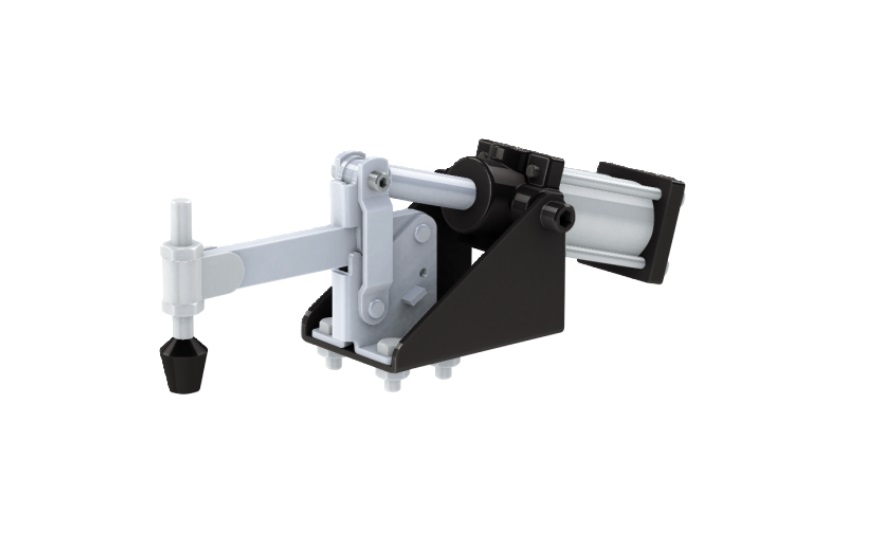 Solid Arm Pneumatic Clamp with Flanged Base, GH-12275-A 