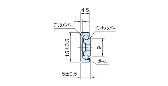 Aluminum Slide Rail cross section drawing