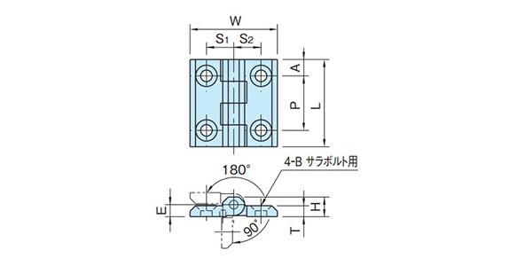 FTH-H FTH-HC FTH-HC-SUS (for flathead bolt) dimensional drawing