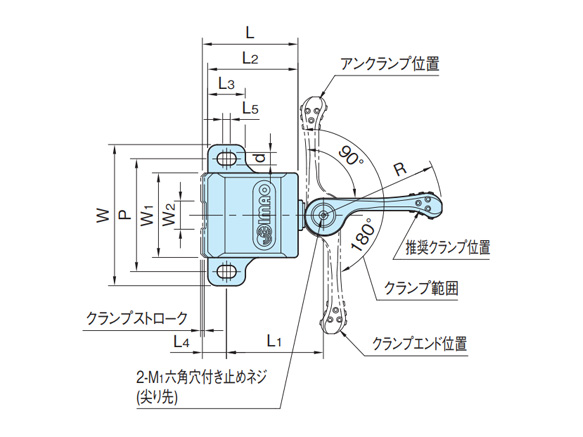 Dimensional drawing of standard type