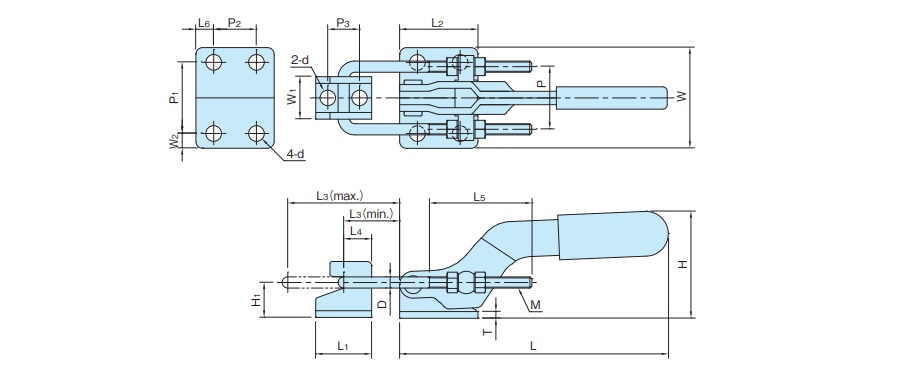 Dimensional drawing of ST-PAH series