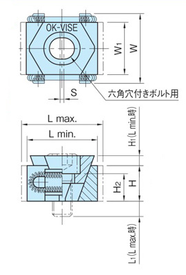 OK-vise (single type)(BK2, DK2, FK2) drawing