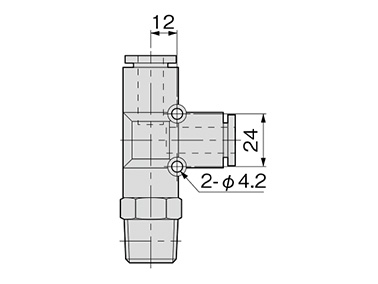 Dimensional drawing of SUS304-TB (ø16 (diameter 16 mm) type)