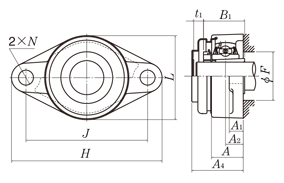 Cast iron rhombic flange unit drawing