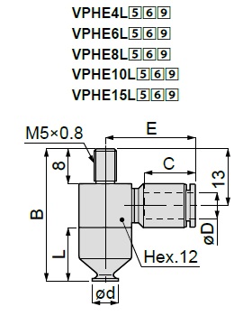 Vacuum Pad, Soft Type, VPHE, Barb Fitting Type 