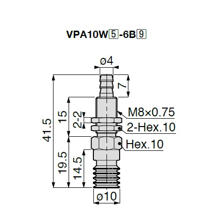 Vacuum Pad Multistage Bellows Type VPA Barb Fitting Type 