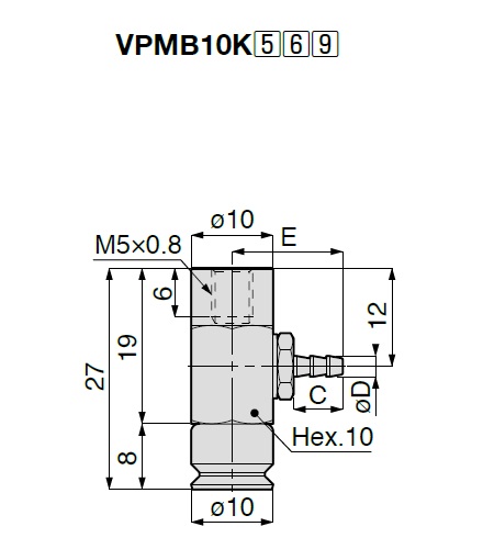 Vacuum Pad, Non-Slip Compact Type, VPMB, Barbed Fitting Type 