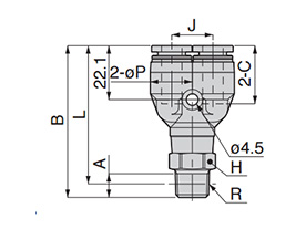 PX dimensional drawing