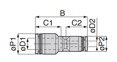 Tube Fitting For General Piping - Unequal Union Straight: related image