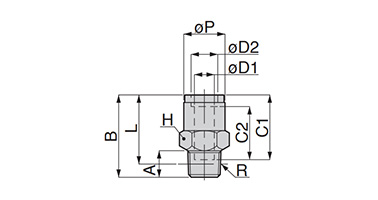 Spatter-resistant Tube Fitting Brass - Straight: related image