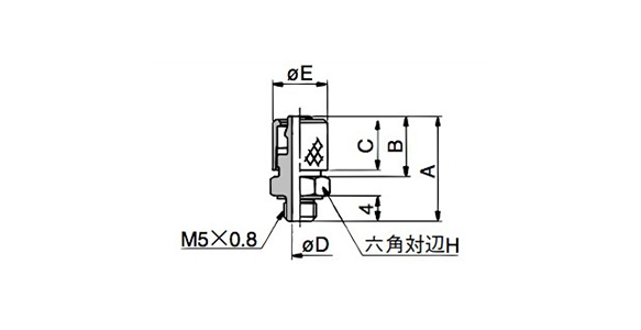 Hose Nipple 10-M-5H-4, -6 outline drawing 