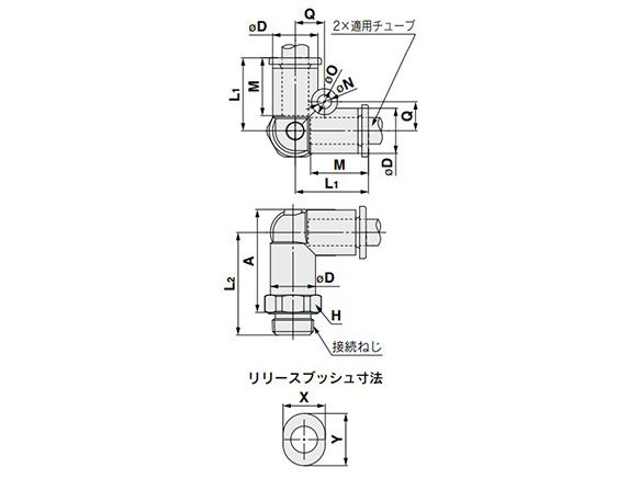 Male Delta Union: KQ2D (Face Seal): Related Images