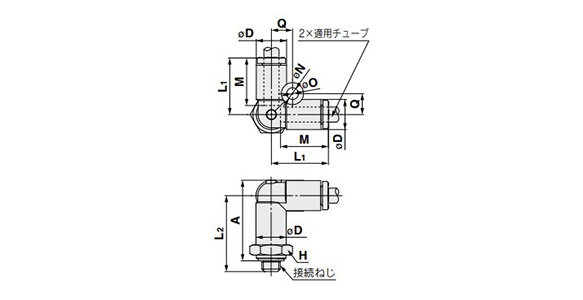 Male Delta Union: 10-KQ2D (Gasket Seal): Related Images