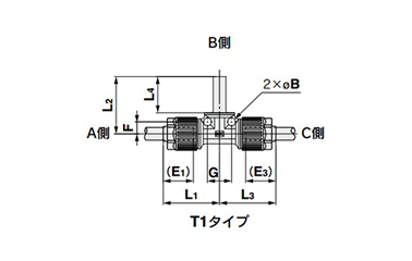Tubing Extension Union Tee, Reducing Type LQ1T-T-R Metric Size: Related images