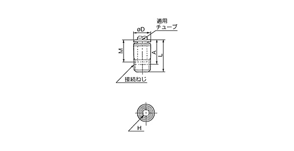 Hex Socket Head Male Connector: KGS outline drawing (R) 