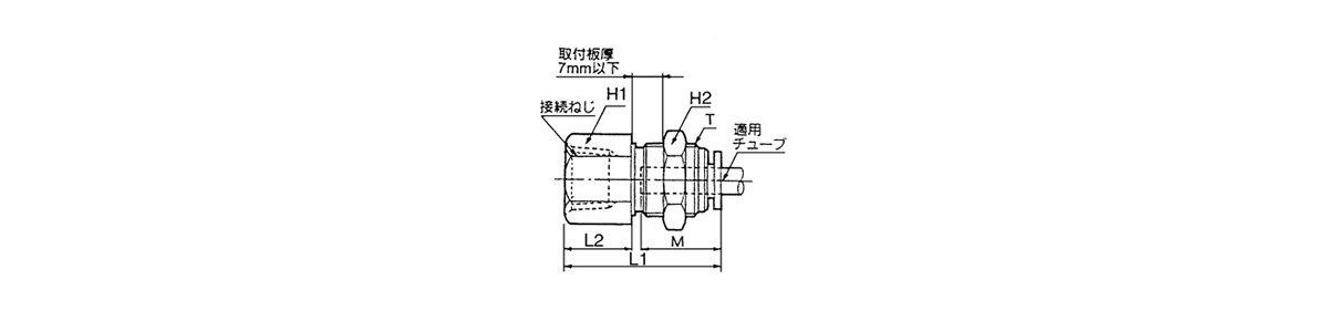 Bulkhead Connector: KGE outline drawing 