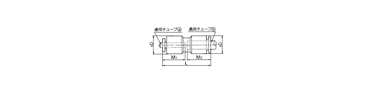 Different Diameter Straight: 10-KGH dimensional outline drawing 