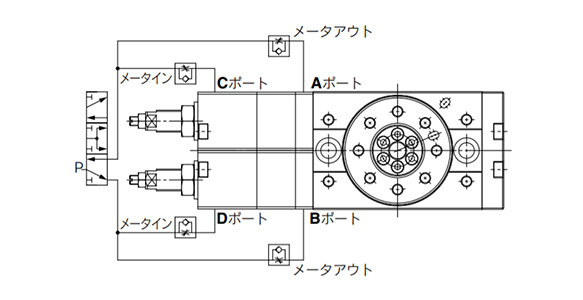 Figure 1: One 3-position pressure center solenoid valve