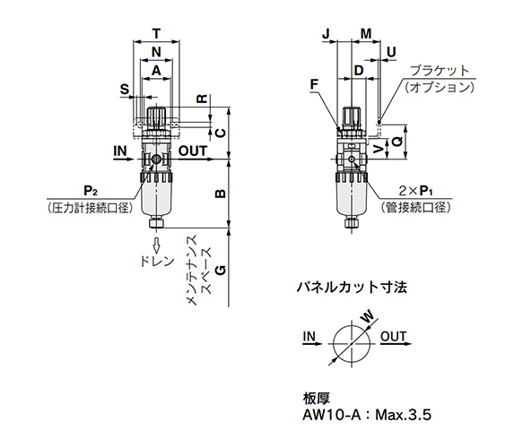 AW40-F06-78-40-B | Filter Regulator AW20 to 60-B, Filter Regulator
