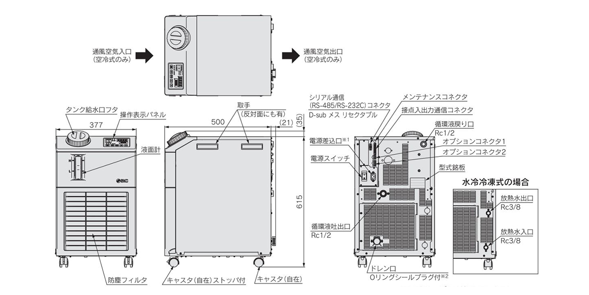 HRS012/018/024 dimensions/diagram