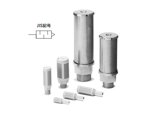 Silencer: 40‑dB (A) High Noise Reduction Type, ANA1 Series external appearance / JIS symbol