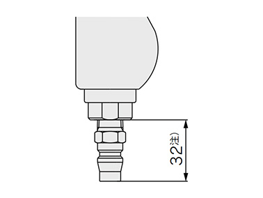 S Coupler Plug (KK130P-02MS) mounting dimensional drawing