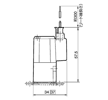 M plug connector (M) VZ1□0-□M□-M5 dimensional drawing