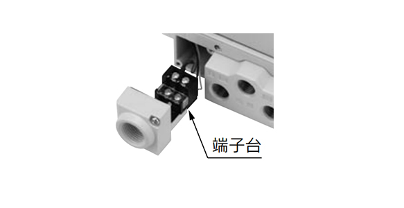 Sub-Plate Single Unit, Compatible With VQ2000 Only, VQ2000 Series terminal block external appearance