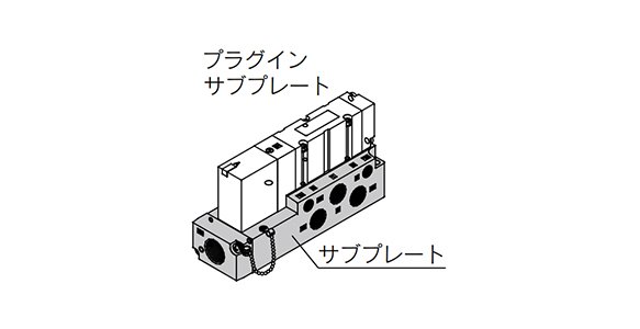 Plug-In VQ4000 Series structure drawing