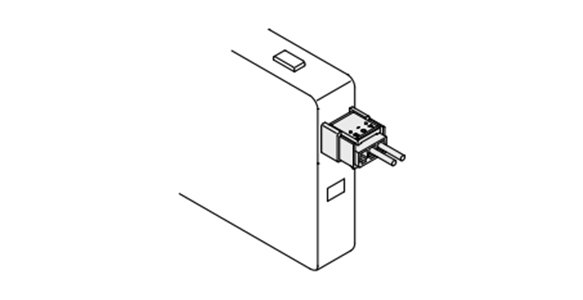 Plug connector type with 300‑mm lead wire external appearance