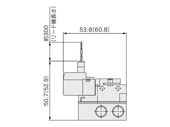 M-type plug connector (M): VQZ115□-□M□1-01 dimensional drawing