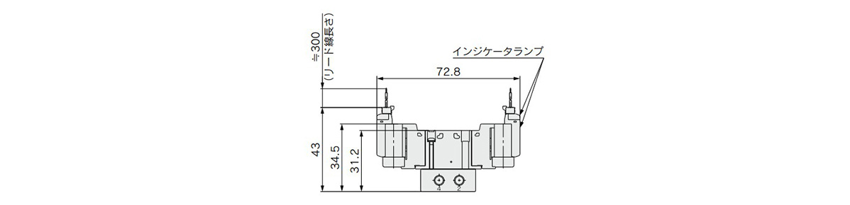 With plug connector / indicator light S07(2, A, B, C)5(R)-□M(O)-M5 dimensional drawing