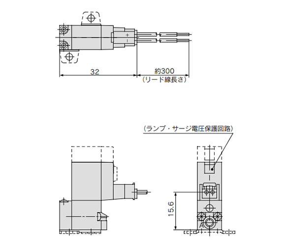 L plug connector (L): SY1(1, 2)3-□L□□-PM3(-F) dimensional drawings