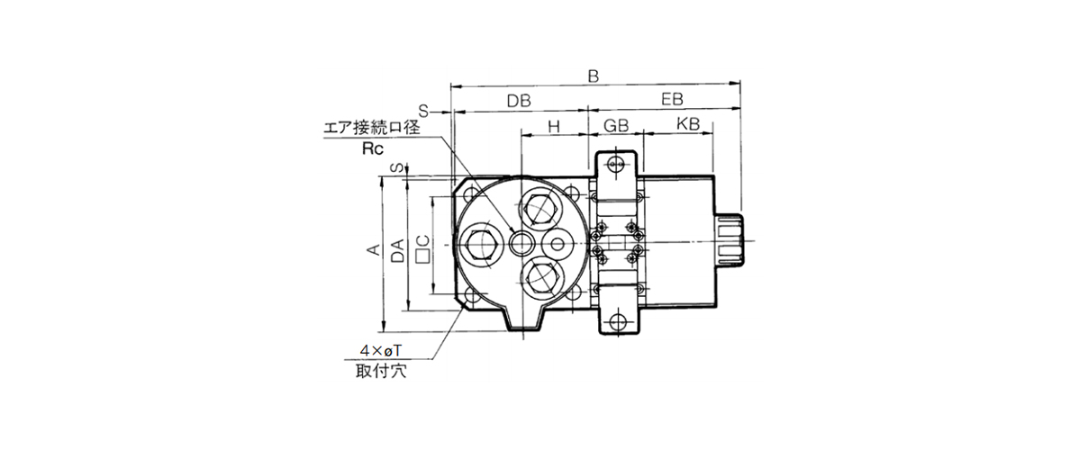 Air Hydro Unit CC Series dimensional drawing 1