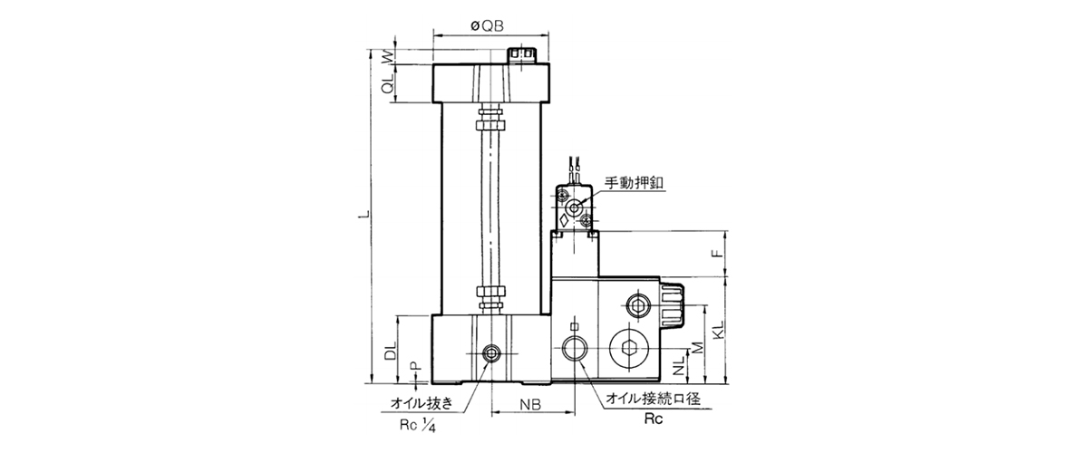 Air Hydro Unit CC Series dimensional drawing 2