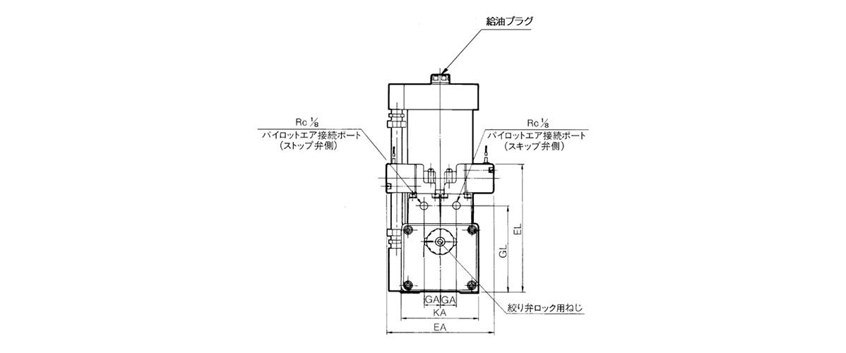 Air Hydro Unit CC Series dimensional drawing 3