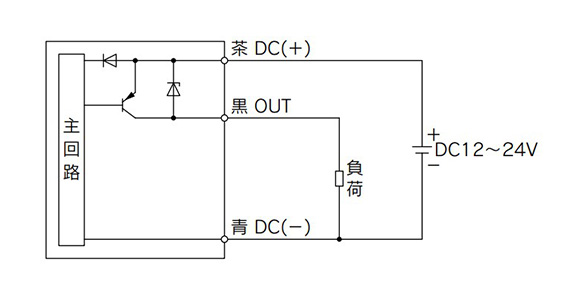 Internal circuit and wiring example of -P (PNP [1 output])