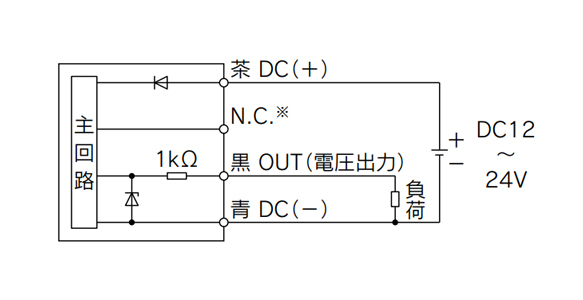 Internal circuit and wiring example of PSE57□-□