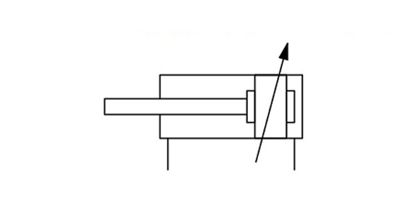 JIS symbol for CS1 Series Standard Type Air Cylinder (double acting type, air cushion) 