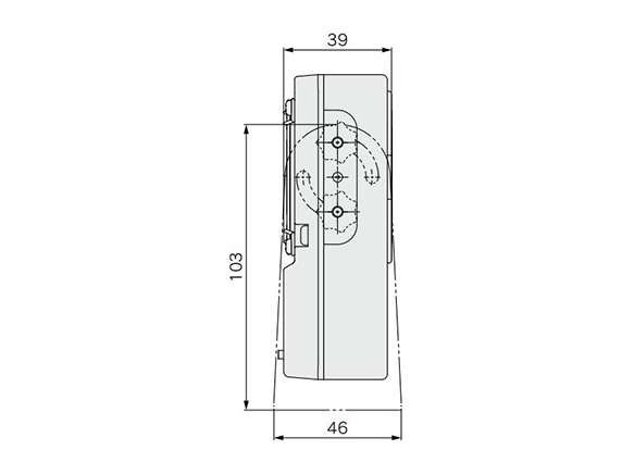 IZF10/IZF10R Series dimensional drawing (side view)