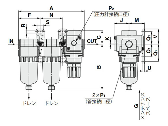 AC20C-B dimensional drawing