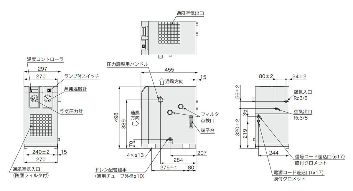 Dimensional drawing: IDH□4