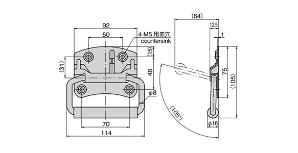 A-1175-12 (SUS) dimensional drawing