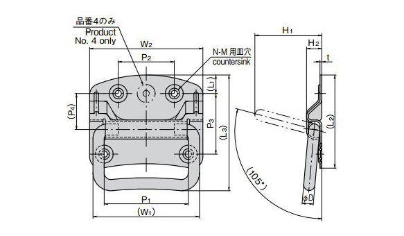 A-6 dimensional drawing (SPCC)